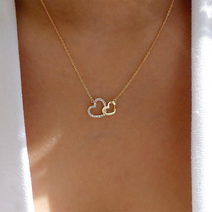 Double Heart Love Necklace