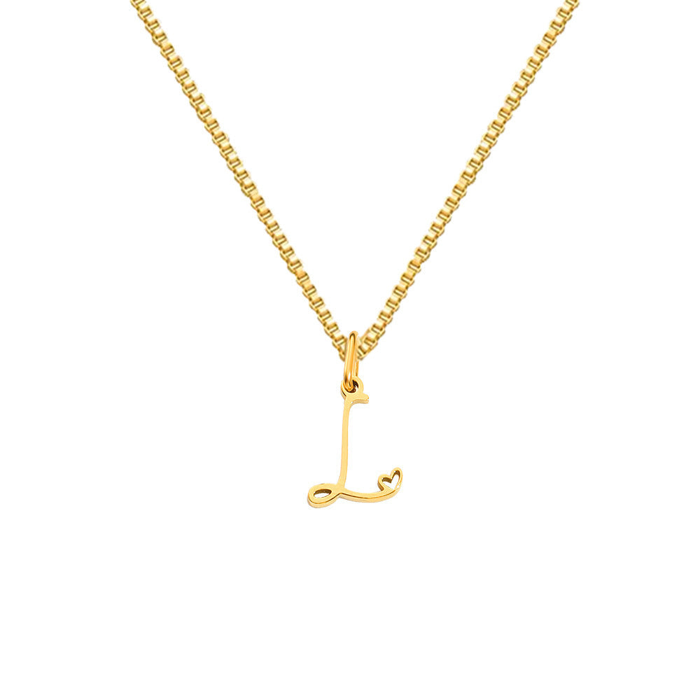 Personalized Love Letter Necklace – Premium Titanium Steel