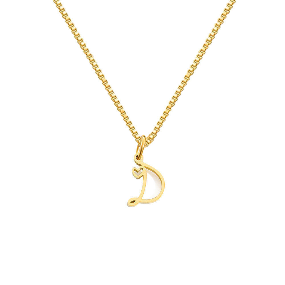 Personalized Love Letter Necklace – Premium Titanium Steel