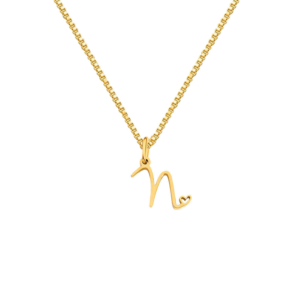 Personalized Love Letter Necklace – Premium Titanium Steel