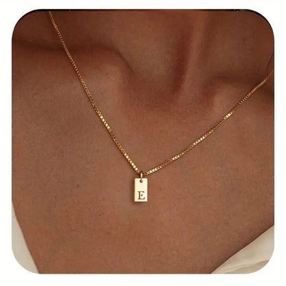 26 Letters Square Pendant Women's Necklace