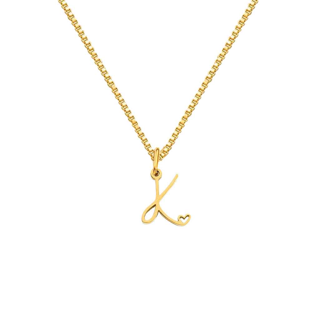 Personalized Love Letter Necklace – Premium Titanium Steel