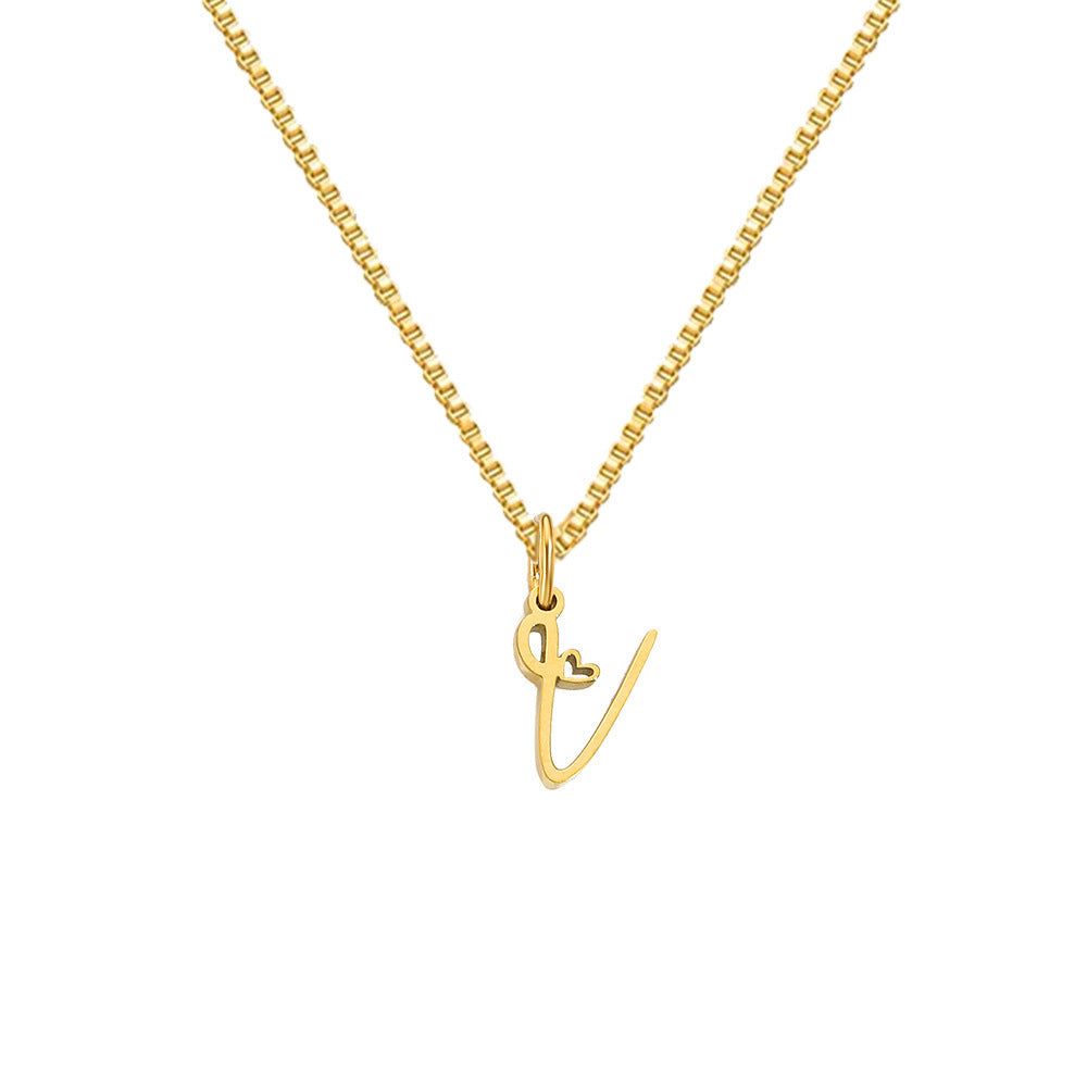 Personalized Love Letter Necklace – Premium Titanium Steel