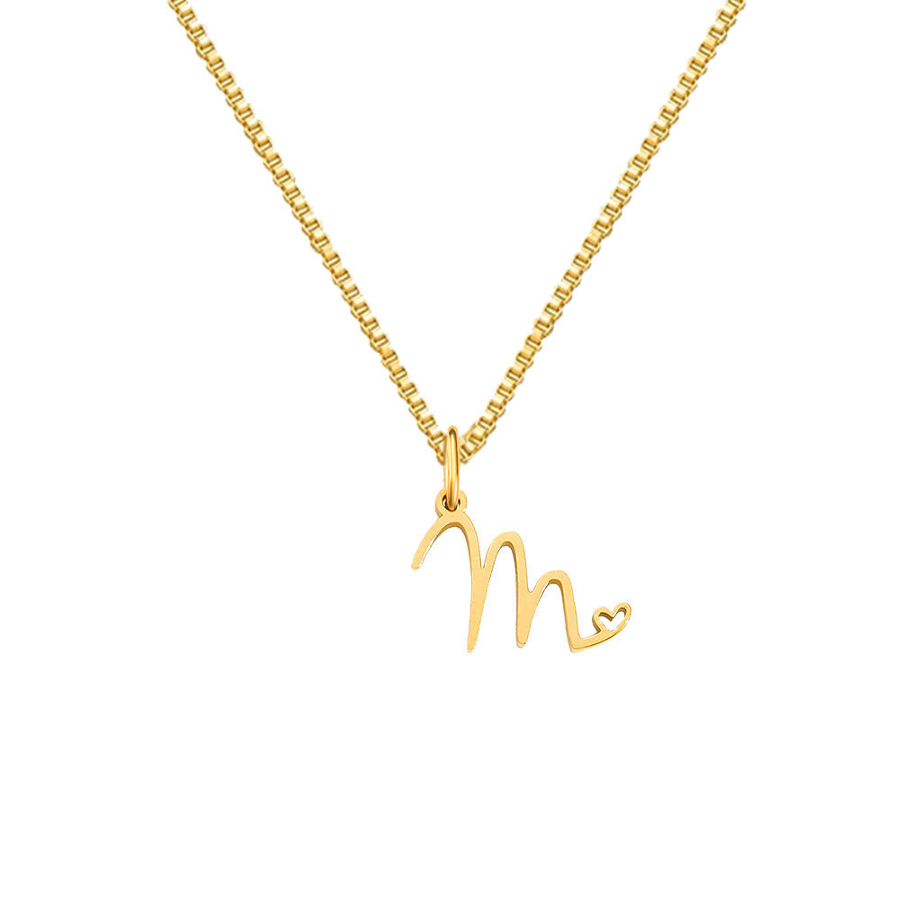 Personalized Love Letter Necklace – Premium Titanium Steel