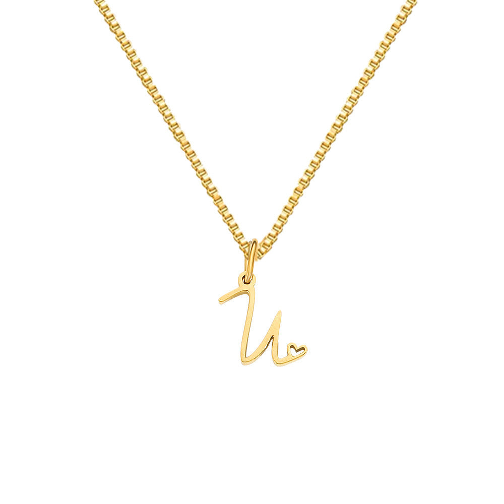 Personalized Love Letter Necklace – Premium Titanium Steel