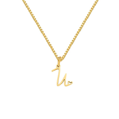 Personalized Love Letter Necklace – Premium Titanium Steel