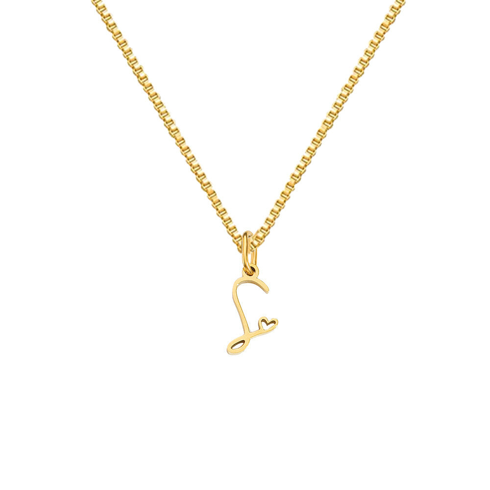 Personalized Love Letter Necklace – Premium Titanium Steel