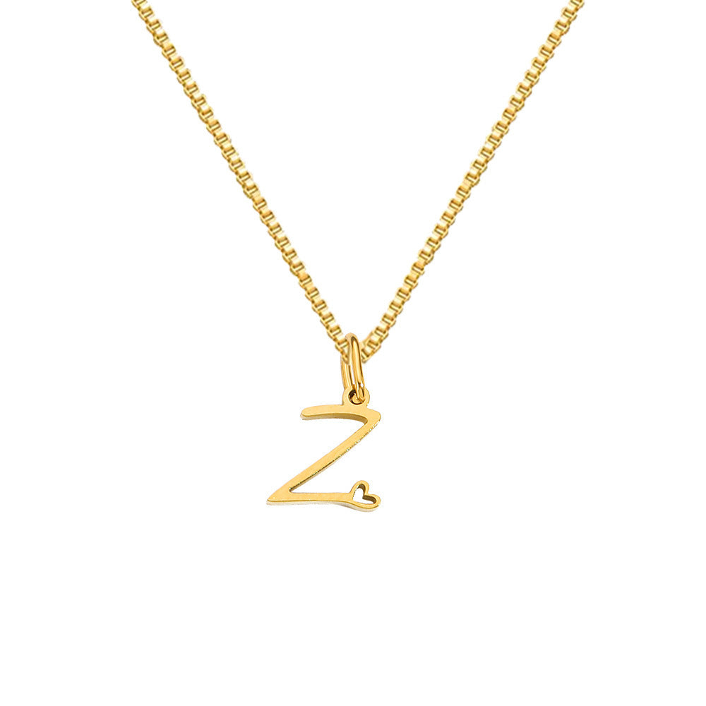 Personalized Love Letter Necklace – Premium Titanium Steel