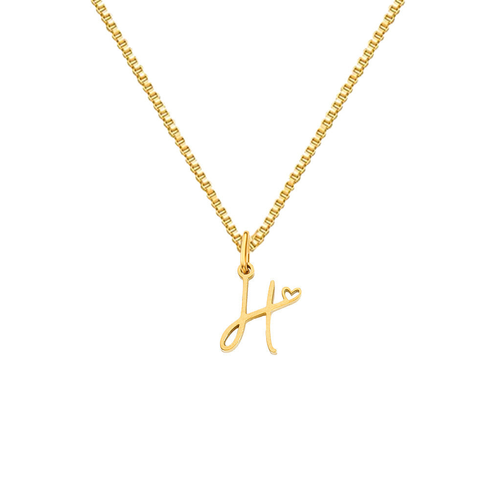 Personalized Love Letter Necklace – Premium Titanium Steel