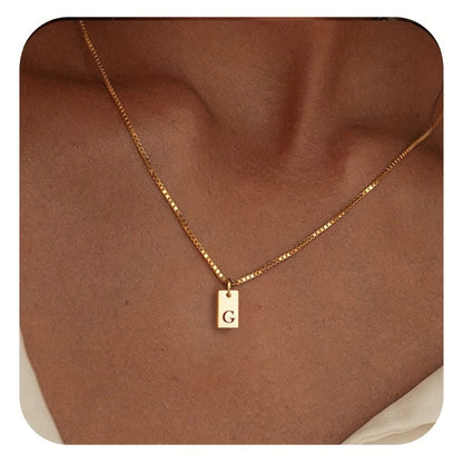 26 Letters Square Pendant Women's Necklace