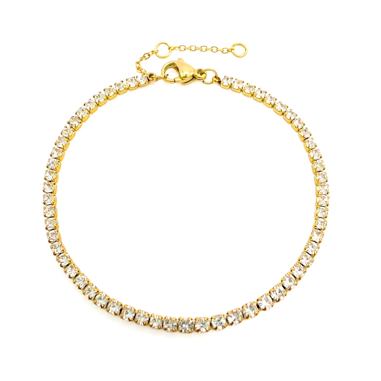 18K Gold & Steel Tennis Bracelet