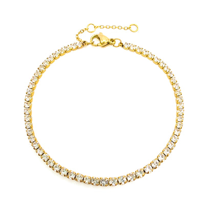 18K Gold & Steel Tennis Bracelet