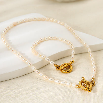 Pearl Geometry Clavicle Necklace