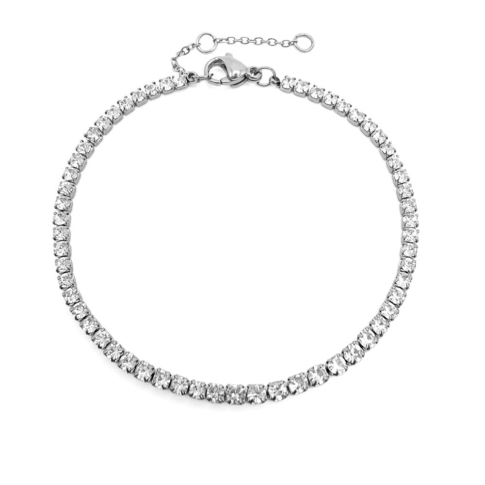 18K Gold & Steel Tennis Bracelet