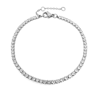 18K Gold & Steel Tennis Bracelet