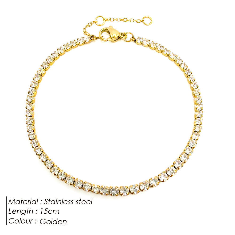 18K Gold & Steel Tennis Bracelet