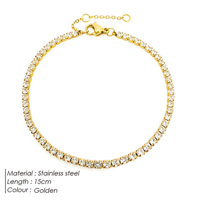 18K Gold & Steel Tennis Bracelet