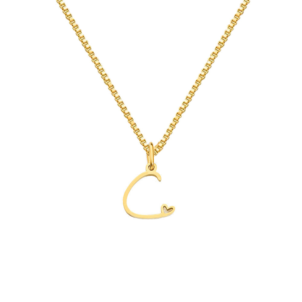 Personalized Love Letter Necklace – Premium Titanium Steel