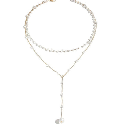 Étoile Twin Pearl Layered Necklace