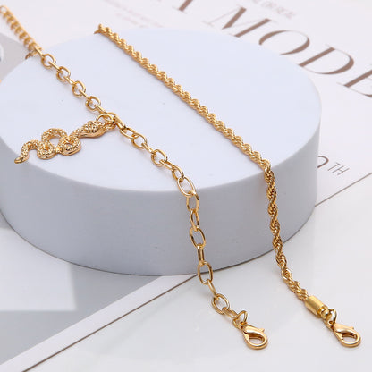Gold Snake Twist Anklet