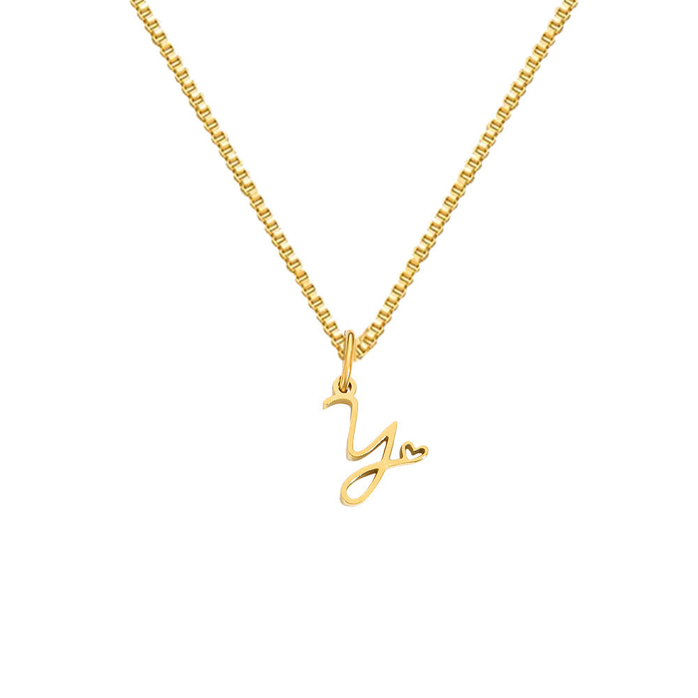 Personalized Love Letter Necklace – Premium Titanium Steel