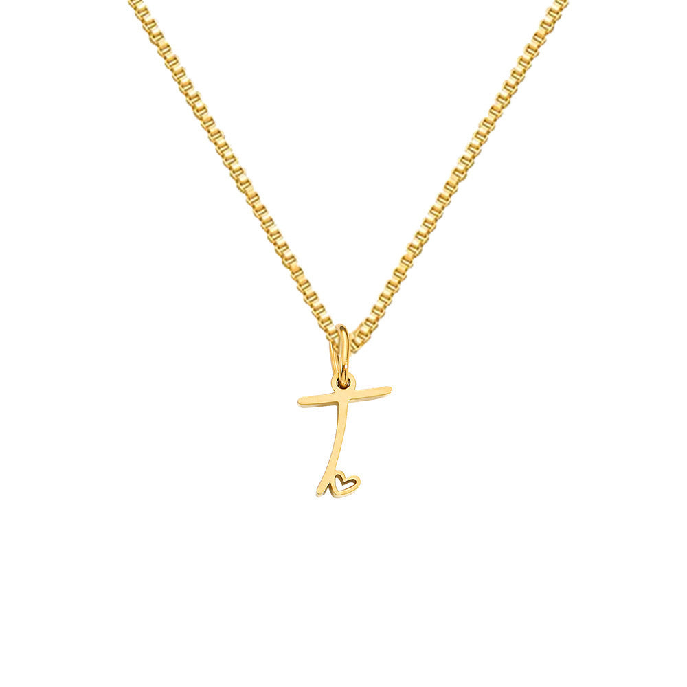 Personalized Love Letter Necklace – Premium Titanium Steel