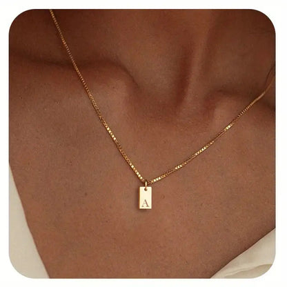 26 Letters Square Pendant Women's Necklace