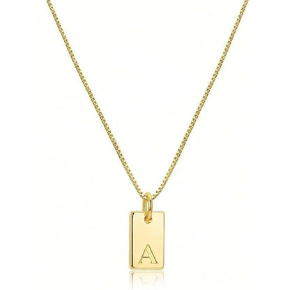 26 Letters Square Pendant Women's Necklace